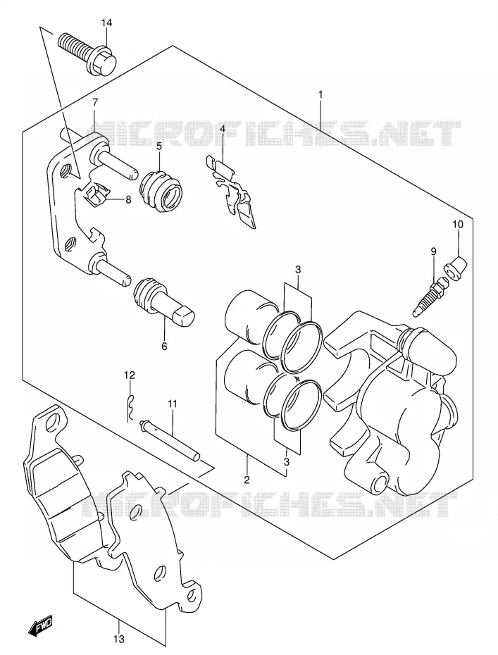 ETRIER DE FREIN AVANT Suzuki MOTO 750 GSX-F 2004  GSX750FK4(E2)