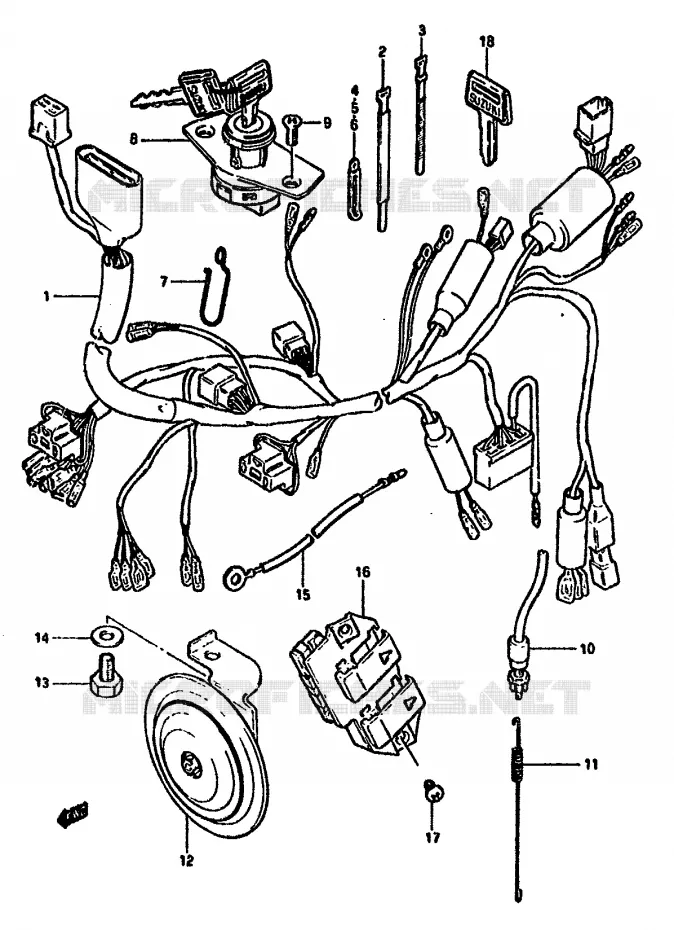 FAISCEAU ELECTRIQUE Suzuki MOTO 750 GSX-S 1982  GSX750SZ