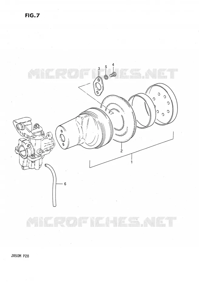 FILTRE A AIR Suzuki MOTO 50 JR 1990  JR50L(P28)