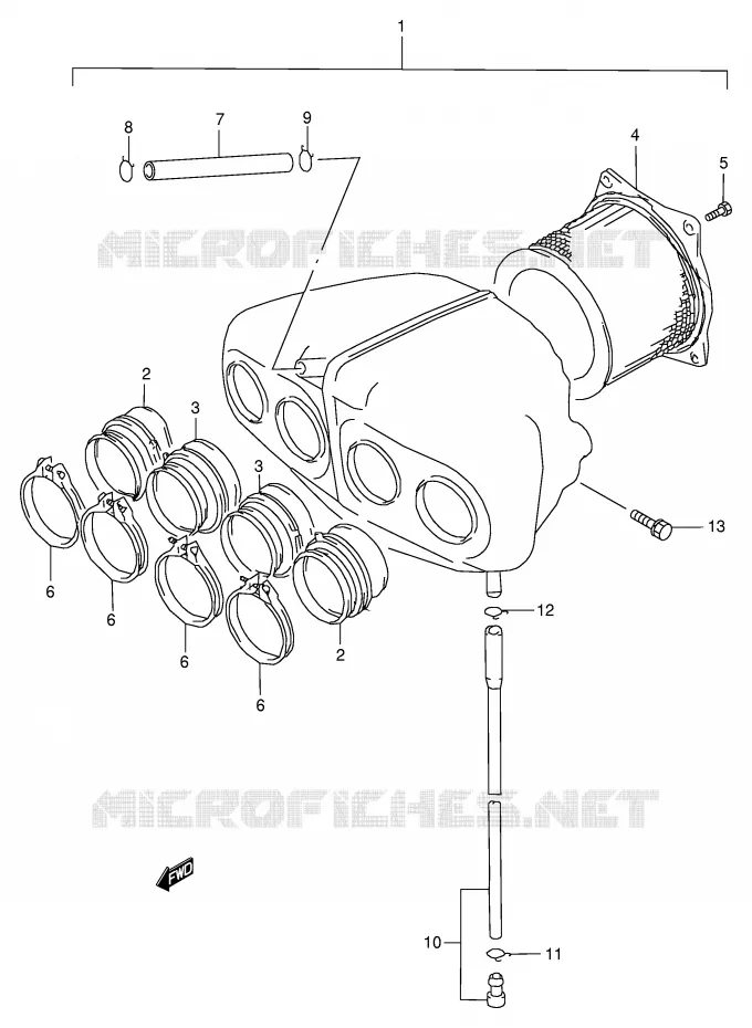 FILTRE A AIR Suzuki MOTO 600 GSX-F 1999  GSX600FX(E2)