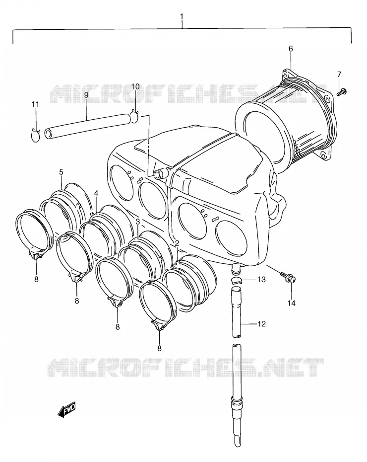 FILTRE A AIR Suzuki MOTO 750 GSX-F 1994  GSX750FR(E2)
