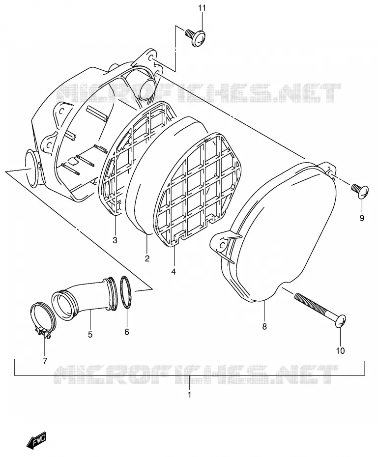 FILTRE A AIR Suzuki MOTO 80 JR 2001  JR80K1(P3/P28)