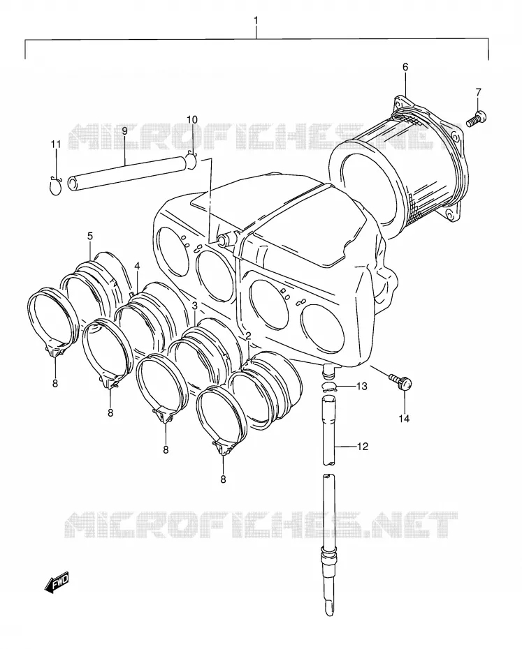 FILTRE A AIR (VOIR NOTE 1) Suzuki MOTO 600 GSX-F 1990  GSX600FUL(E2)