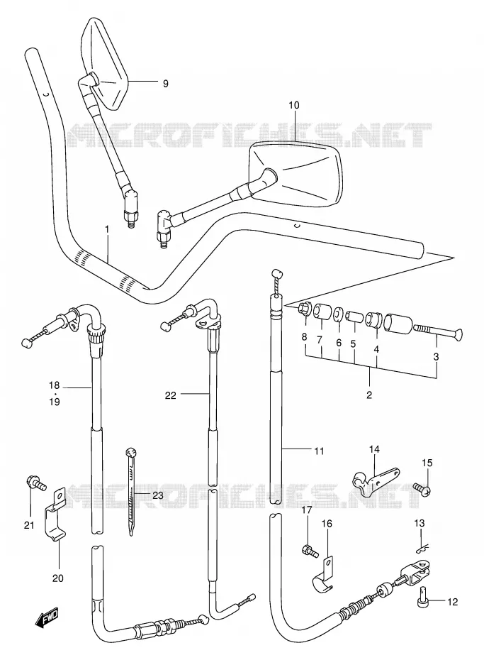 GUIDON Suzuki MOTO 250 MARAUDER 2000  GZ250Y(E1)
