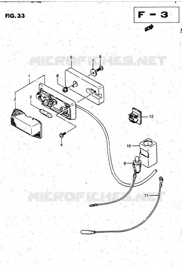 LAMPE DE COFFRE Suzuki MOTO 1400 CAVALCADE 1987  GV1400GDH(DG-DJ/CJ)