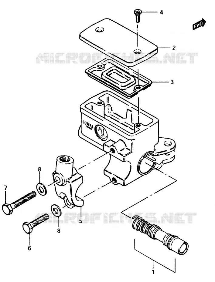 MAITRE CYLINDRE AVANT (GSX750EE) Suzuki MOTO 750 GSX-E 1984  GSX750EE(D/E)