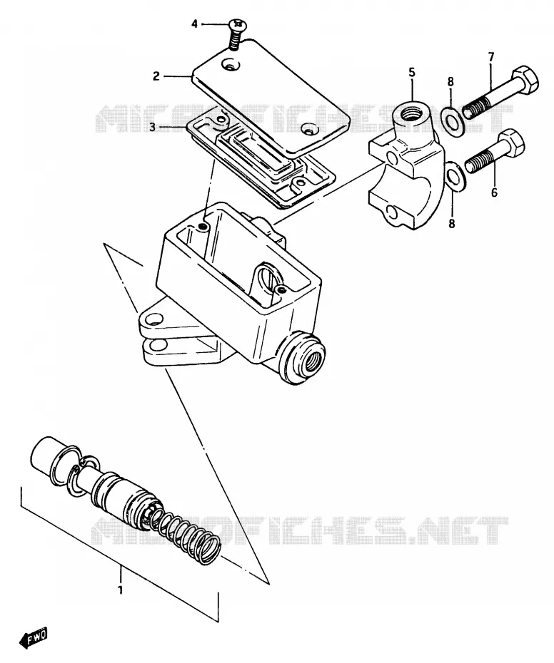 MAITRE CYLINDRE AVANT (GSX750ESE/EFE) Suzuki MOTO 750 GSX-E 1984  GSX750ESE(D/E)