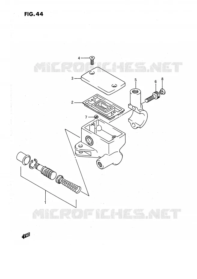 MAITRE CYLINDRE AVANT (LS650FG/FJ/FK) Suzuki MOTO 650 SAVAGE 1988  LS650PJ(E2)