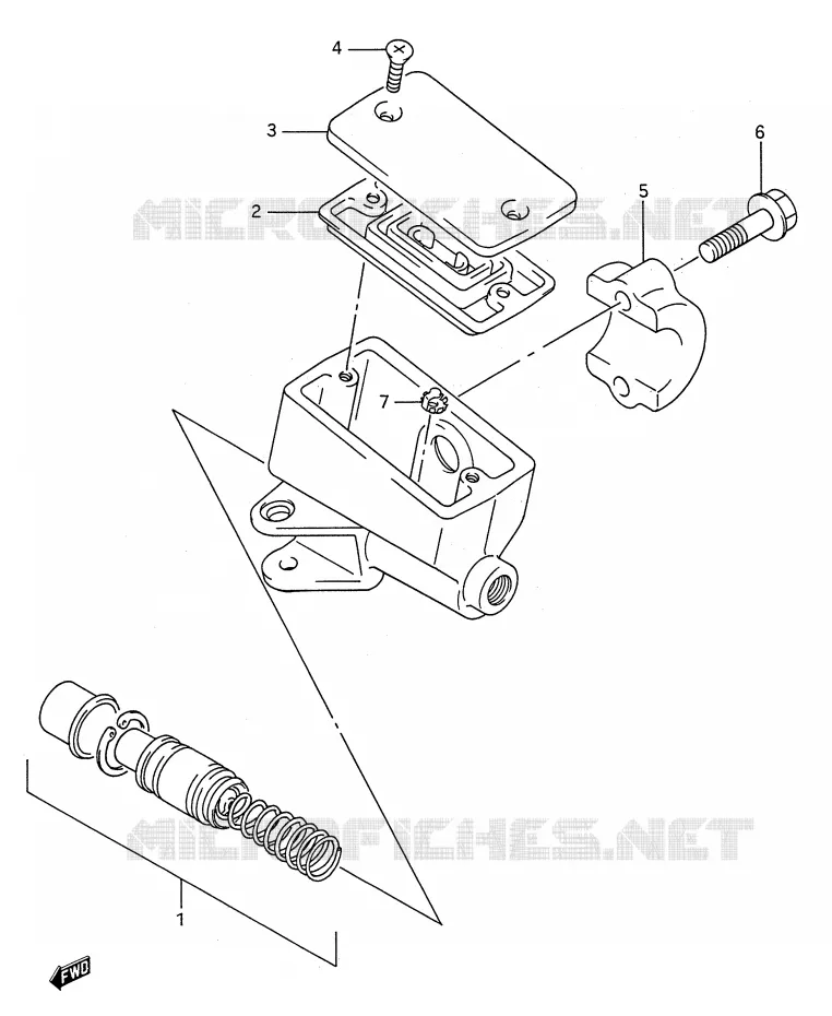 MAITRE CYLINDRE AVANT (MODELE K/L/M/N) Suzuki MOTO 600 GSX-F 1991  GSX600FM(E28)