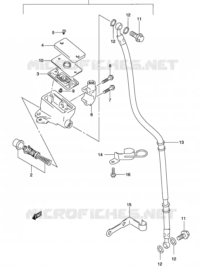 MAITRE CYLINDRE AVANT Suzuki MOTO 250 MARAUDER 2002  GZ250K2(P19)
