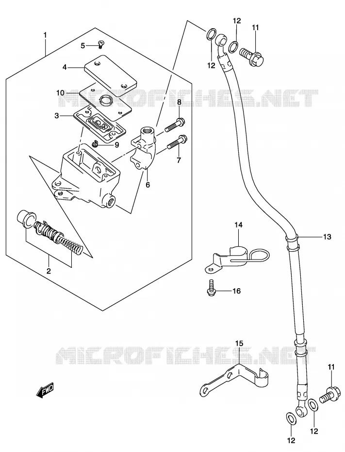 MAITRE CYLINDRE AVANT Suzuki MOTO 250 MARAUDER 2004  GZ250K4(P3)