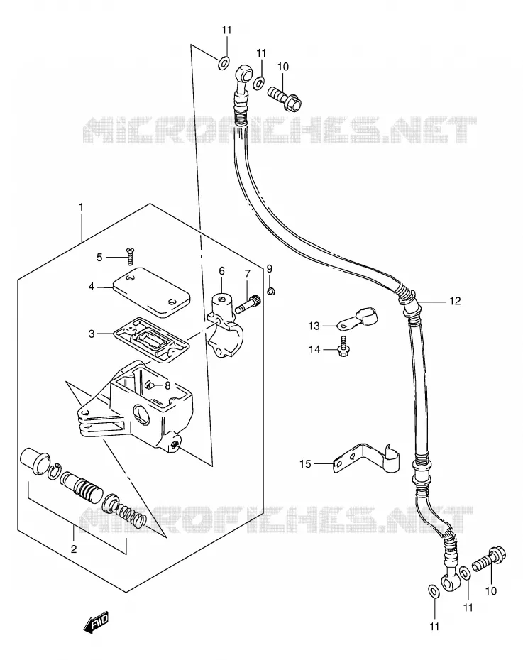 MAITRE CYLINDRE AVANT Suzuki MOTO 650 BOULEVARD 2003  LS650PK3(E3/E28)