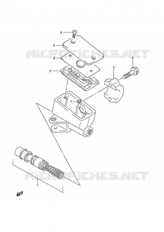 MAITRE CYLINDRE AVANT Suzuki MOTO 750 GSX-F 1990  GSX750FL(E28)