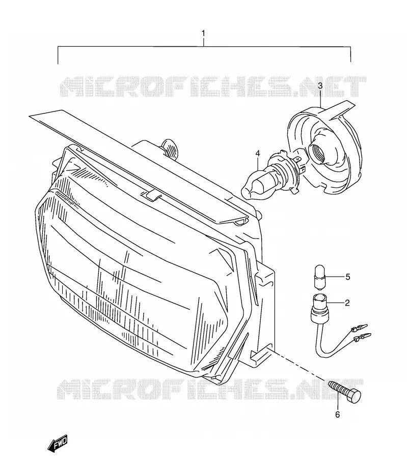 PHARE (MODELE S) Suzuki MOTO 600 GSX-F 1990  GSX600FUL(E2)