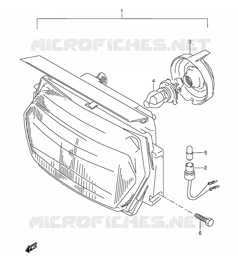 PHARE (MODELE T) Suzuki MOTO 600 GSX-F 1993  GSX600FUP(E2)