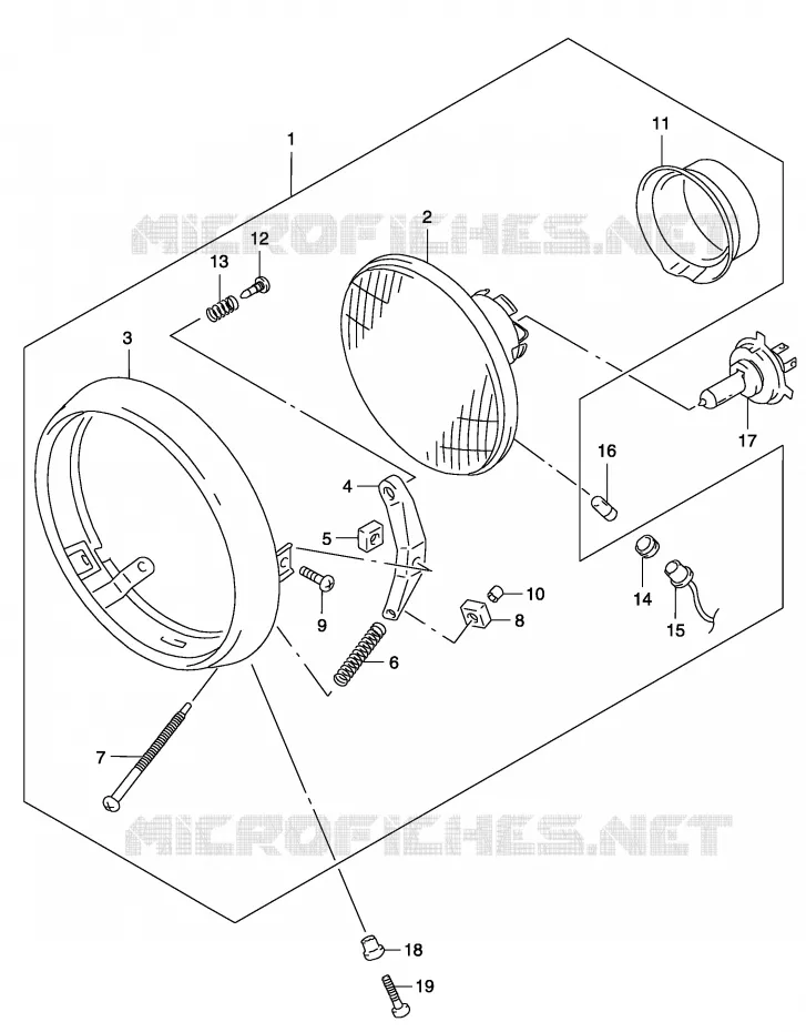 PHARE Suzuki MOTO 250 MARAUDER 2002  GZ250K2(P34)