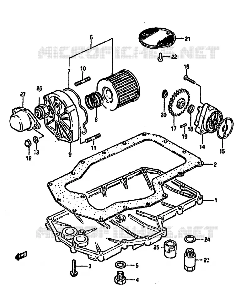 POMPE A HUILE - FILTRE A HUILE Suzuki MOTO 750 GSX-S 1982  GSX750SZ