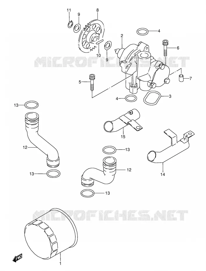 POMPE A HUILE Suzuki MOTO 600 GSX-F 1992  GSX600FN(E2)