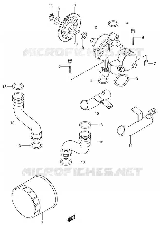 POMPE A HUILE Suzuki MOTO 600 GSX-F 1997  GSX600FU2V(E2)