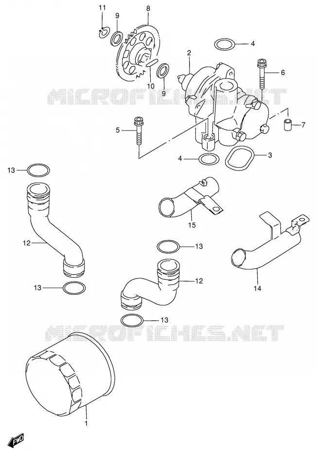 POMPE A HUILE Suzuki MOTO 600 GSX-F 1998  GSX600FUW(E2)