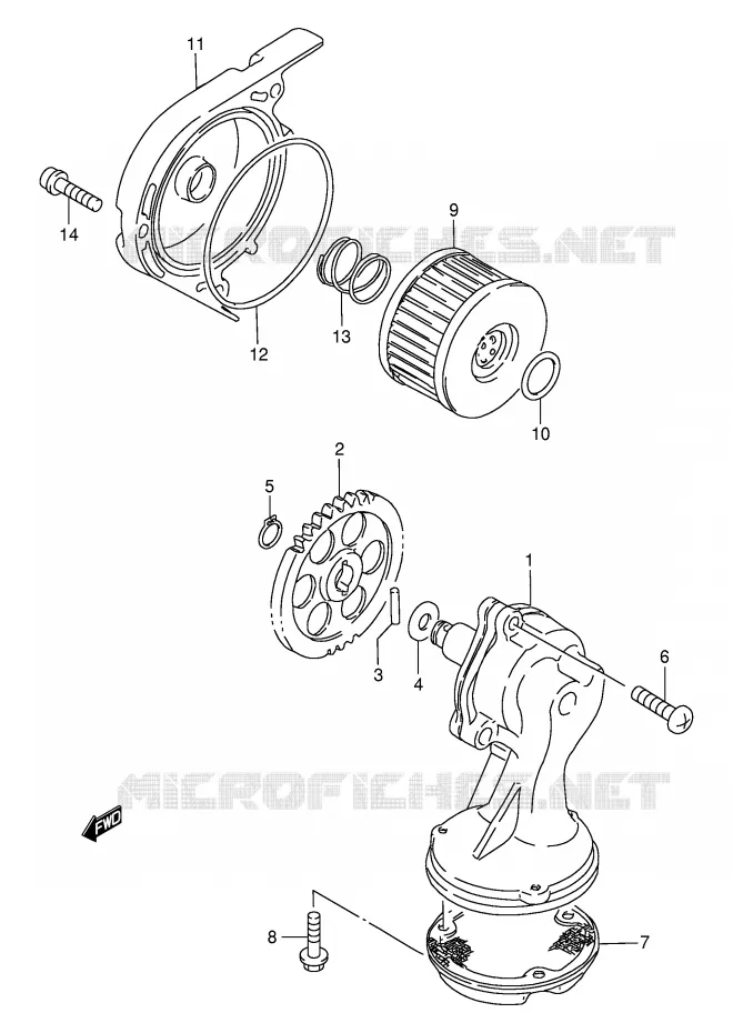 POMPE A HUILE Suzuki MOTO 650 SAVAGE 2002  LS650PK2(E2)