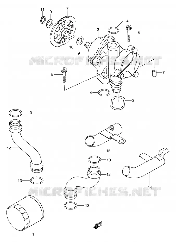 POMPE A HUILE Suzuki MOTO 750 GSX-F 1995  GSX750FS(E2)