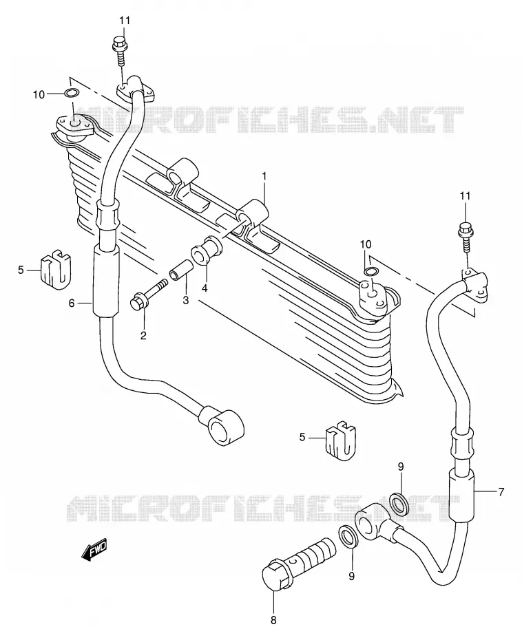 RADIATEUR D'HUILE Suzuki MOTO 600 GSX-F 2000  GSX600FUY(E2)