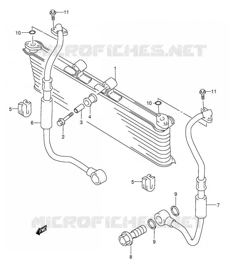 RADIATEUR D'HUILE Suzuki MOTO 600 GSX-F 2006  GSX600FK6(E2)