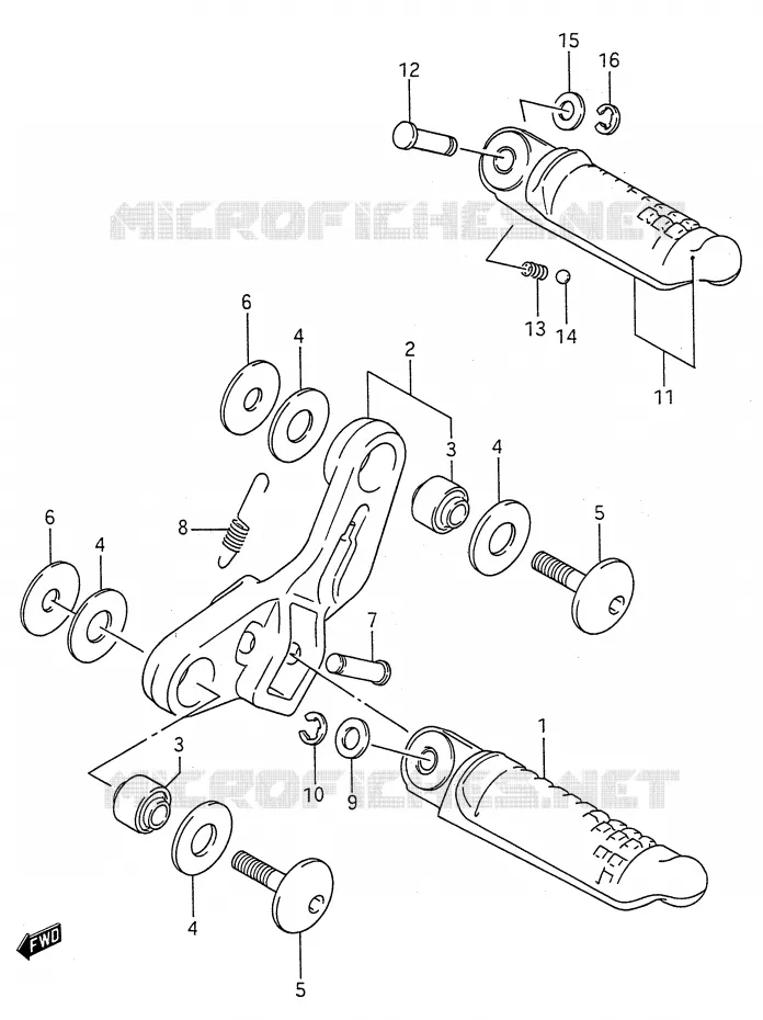 REPOSE PIED Suzuki MOTO 600 GSX-F 1989  GSX600FK(E28)