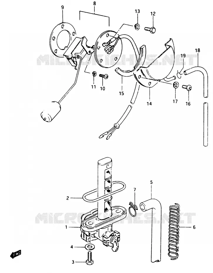ROBINET D'ESSENCE Suzuki MOTO 750 GSX-E 1985  GSX750EFF(F)
