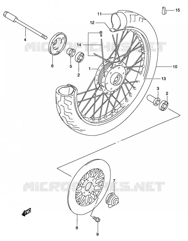 ROUE AVANT Suzuki MOTO 250 MARAUDER 2003  GZ250K3(P3)