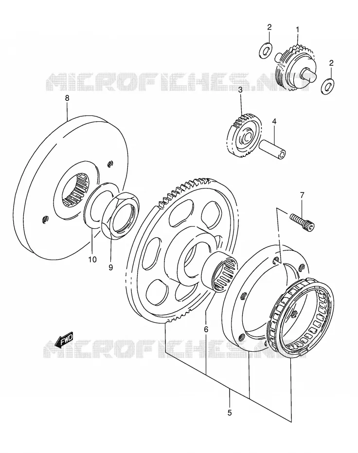 ROUE LIBRE DE DEMARREUR Suzuki MOTO 650 BOULEVARD 2007  LS650K7(E3/E28)