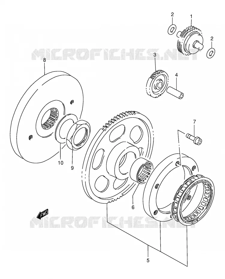 ROUE LIBRE DE DEMARREUR Suzuki MOTO 650 SAVAGE 2003  LS650PK3(E2)