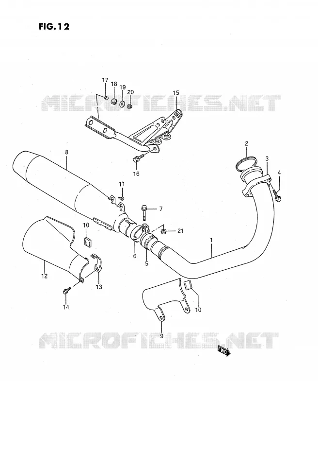 SILENCIEUX Suzuki MOTO 650 SAVAGE 1988  LS650FJ(E2)