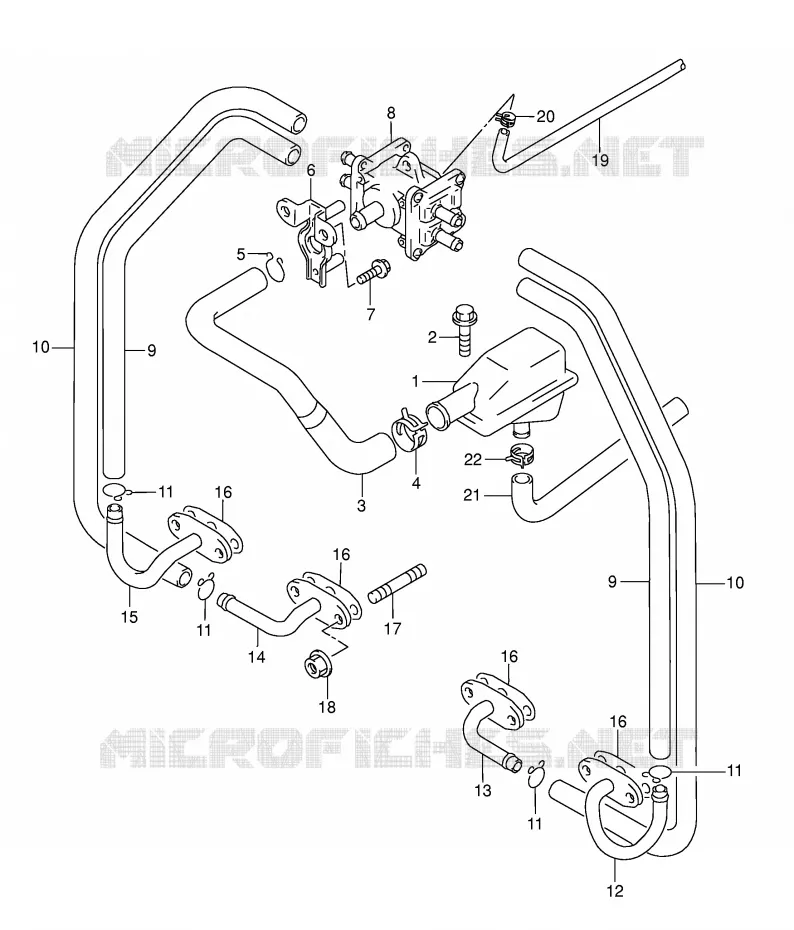 SYSTEME RECYCLAGE GAZ ECHAPPEMENT (MODELE K3) Suzuki MOTO 600 GSX-F 2001  GSX600FK1(E2)