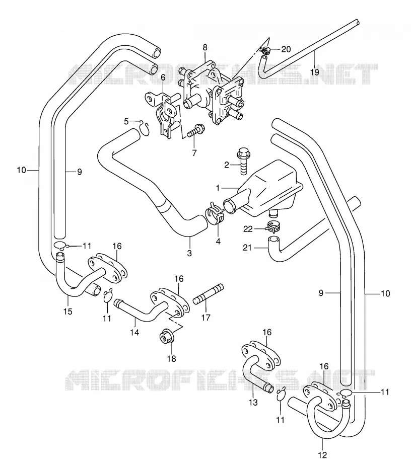 SYSTEME RECYCLAGE GAZ ECHAPPEMENT Suzuki MOTO 600 GSX-F 2004  GSX600FK4(E2)