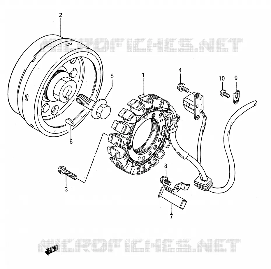 ALLUMAGE ROTOR - STATOR Suzuki MOTO 650 BOULEVARD 1991  LS650M(E28)