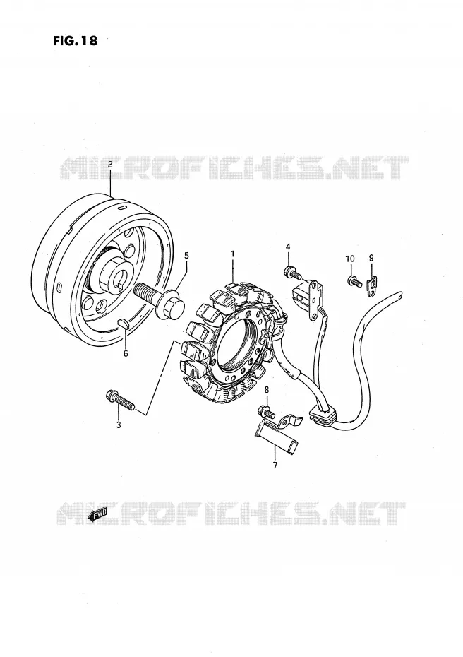 ALLUMAGE ROTOR - STATOR Suzuki MOTO 650 SAVAGE 1988  LS650PJ(E2)