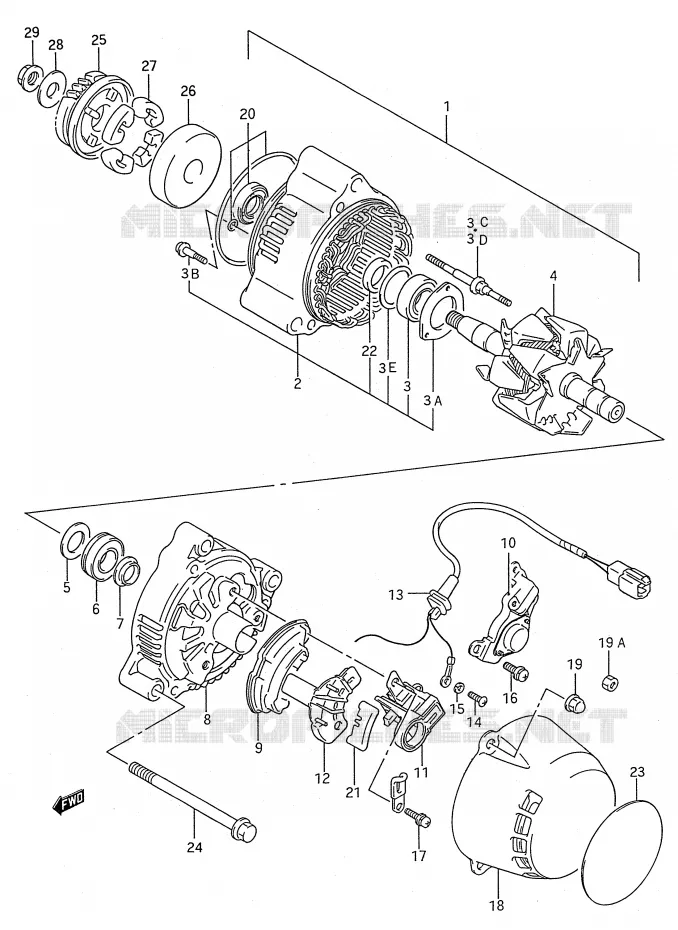 ALTERNATEUR Suzuki MOTO 600 GSX-F 1990  GSX600FU2L(E28)