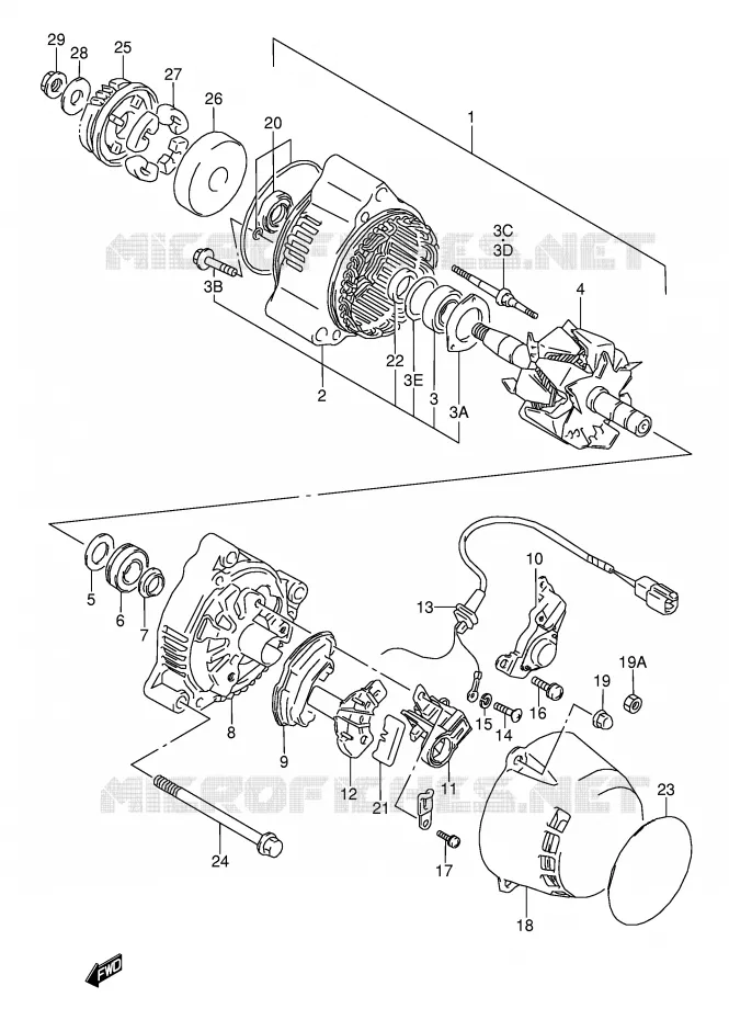 ALTERNATEUR Suzuki MOTO 600 GSX-F 1996  GSX600FUT(E2)