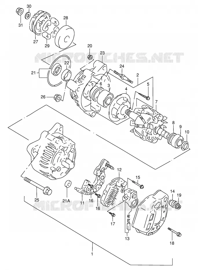 ALTERNATEUR Suzuki MOTO 600 GSX-F 2002  GSX600FK2(E2)