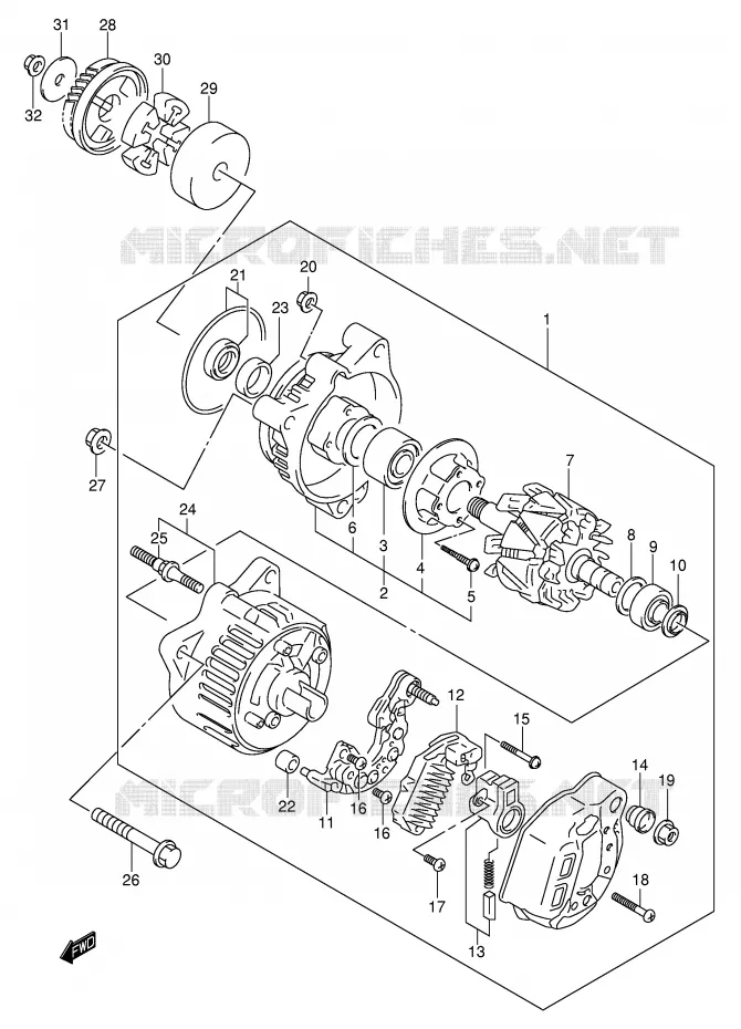 ALTERNATEUR Suzuki MOTO 600 GSX-F 2004  GSX600FK4(E2)
