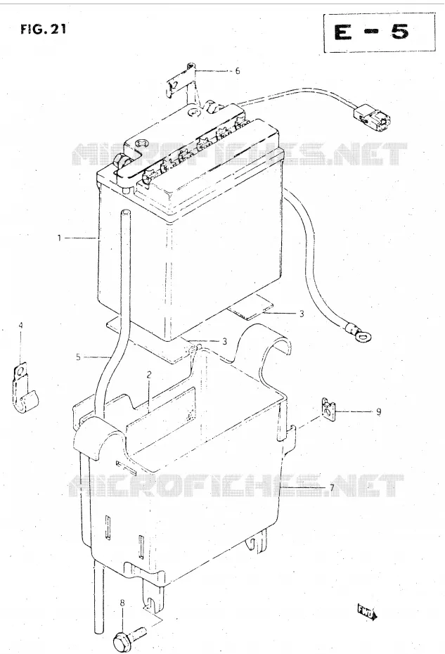 BATTERIE Suzuki MOTO 500 GSX-E 1985  GSX500ESF(E39)