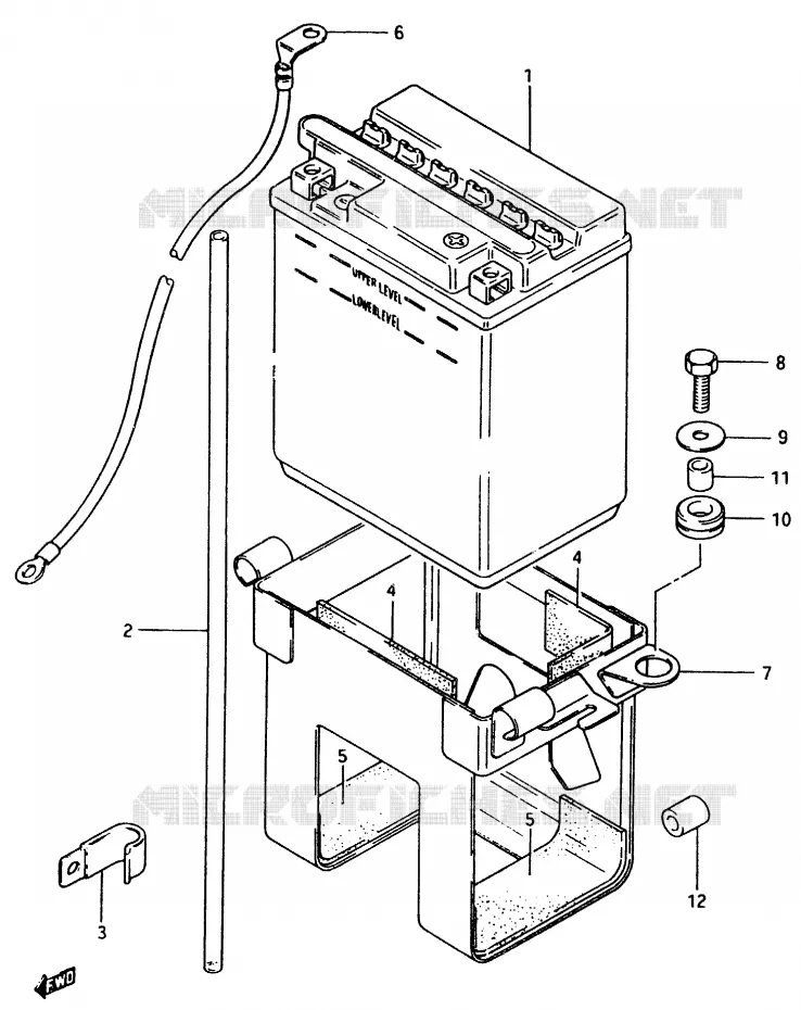 BATTERIE Suzuki MOTO 750 GSX-E 1984  GSX750ESE(D/E)