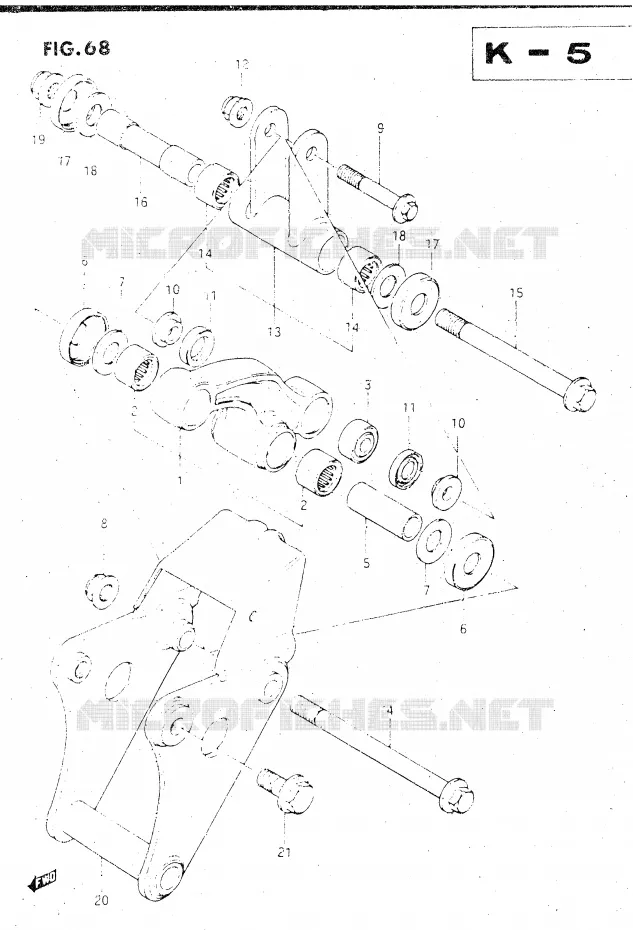 BIELLETTE D'AMORTISSEUR Suzuki MOTO 500 GSX-E 1984  GSX500ESE(E39)