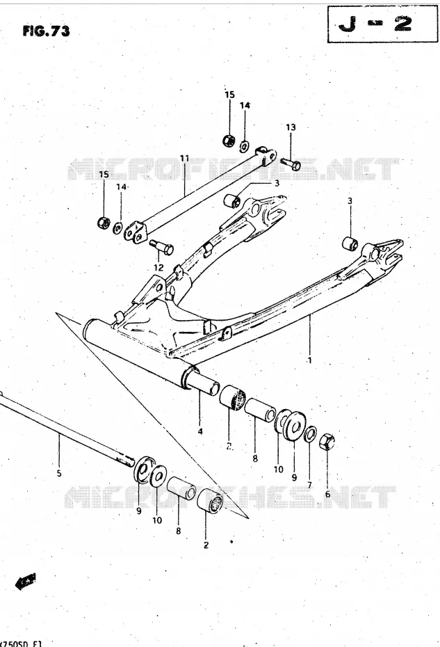 BRAS OSCILLANT ARRIERE Suzuki MOTO 750 GSX-S 1982  GSX750SZ(E1)