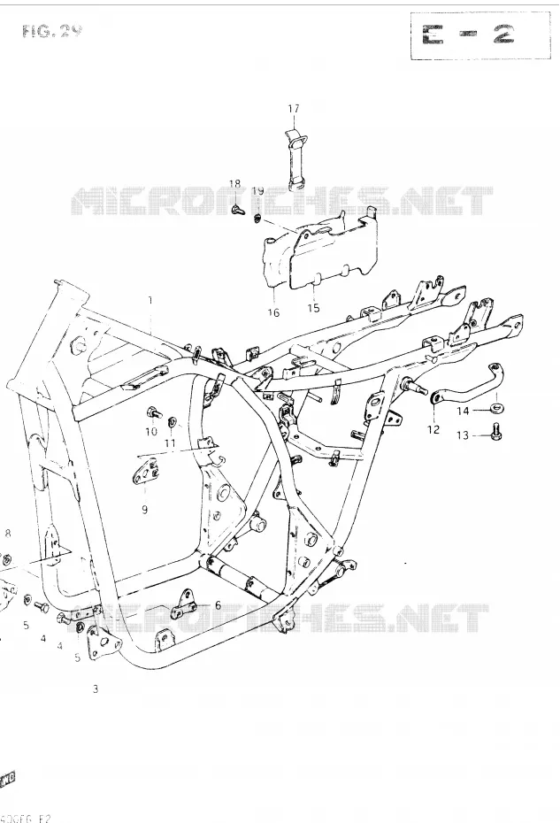 CADRE Suzuki MOTO 400 GSX 1986  GSX400EG(E2)