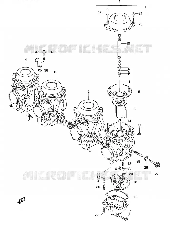 CARBURATEUR (MODELE T) Suzuki MOTO 600 GSX-F 1988  GSX600FU2J(E2)