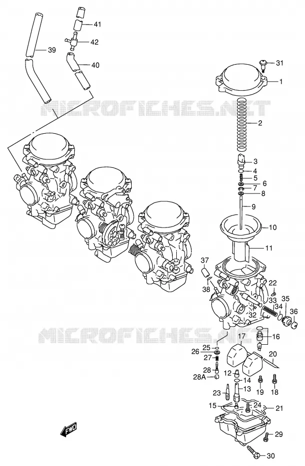 CARBURATEUR Suzuki MOTO 600 GSX-F 2000  GSX600FUY(E2)