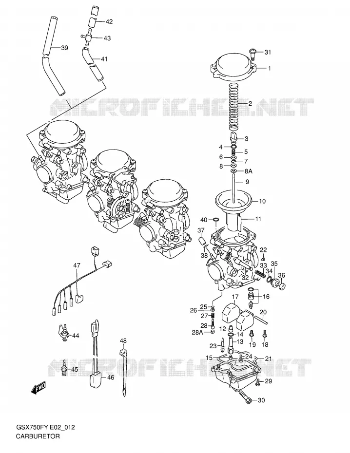 CARBURATEUR Suzuki MOTO 750 GSX-F 2000  GSX750FY(E2)